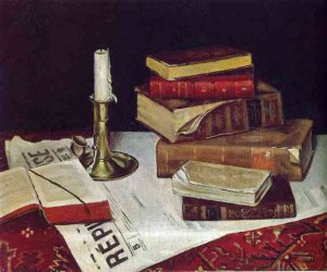 Still Life With Books and Candle, af Henri Matisse.